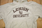Vintage 1980s Lehigh University Champion Reverse Weave Warmup Hoodie