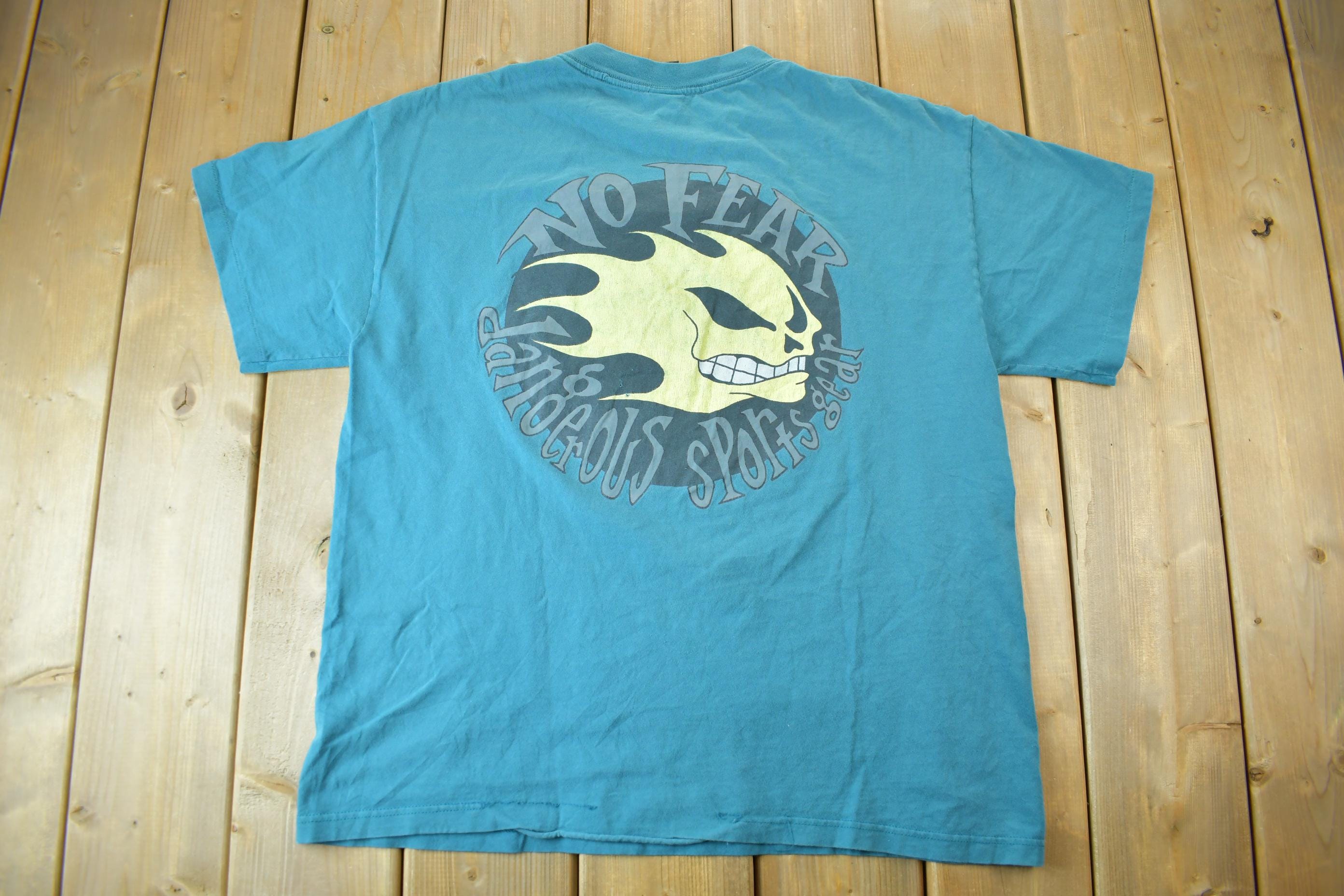 Vintage 1990s No Fear Long Graphic T Shirt