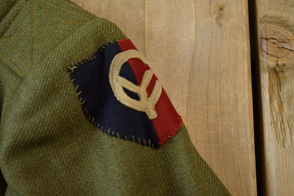 Vintage WWI Military Battledress Button Up Army Jacket