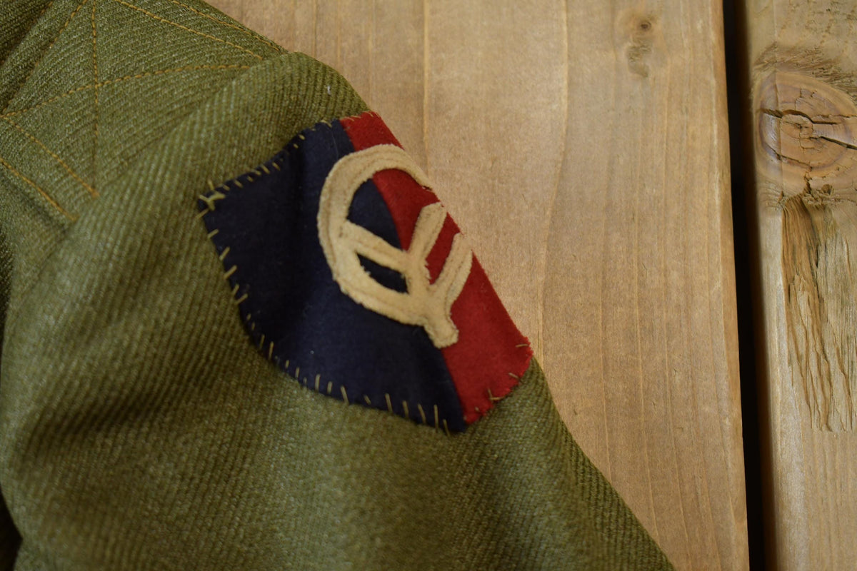 Vintage WWI Military Battledress Button Up Army Jacket