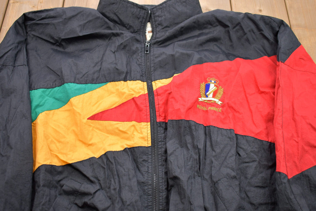 Vintage 1990s Royal Prince Jamaica Zip Up Windbreaker Jacket