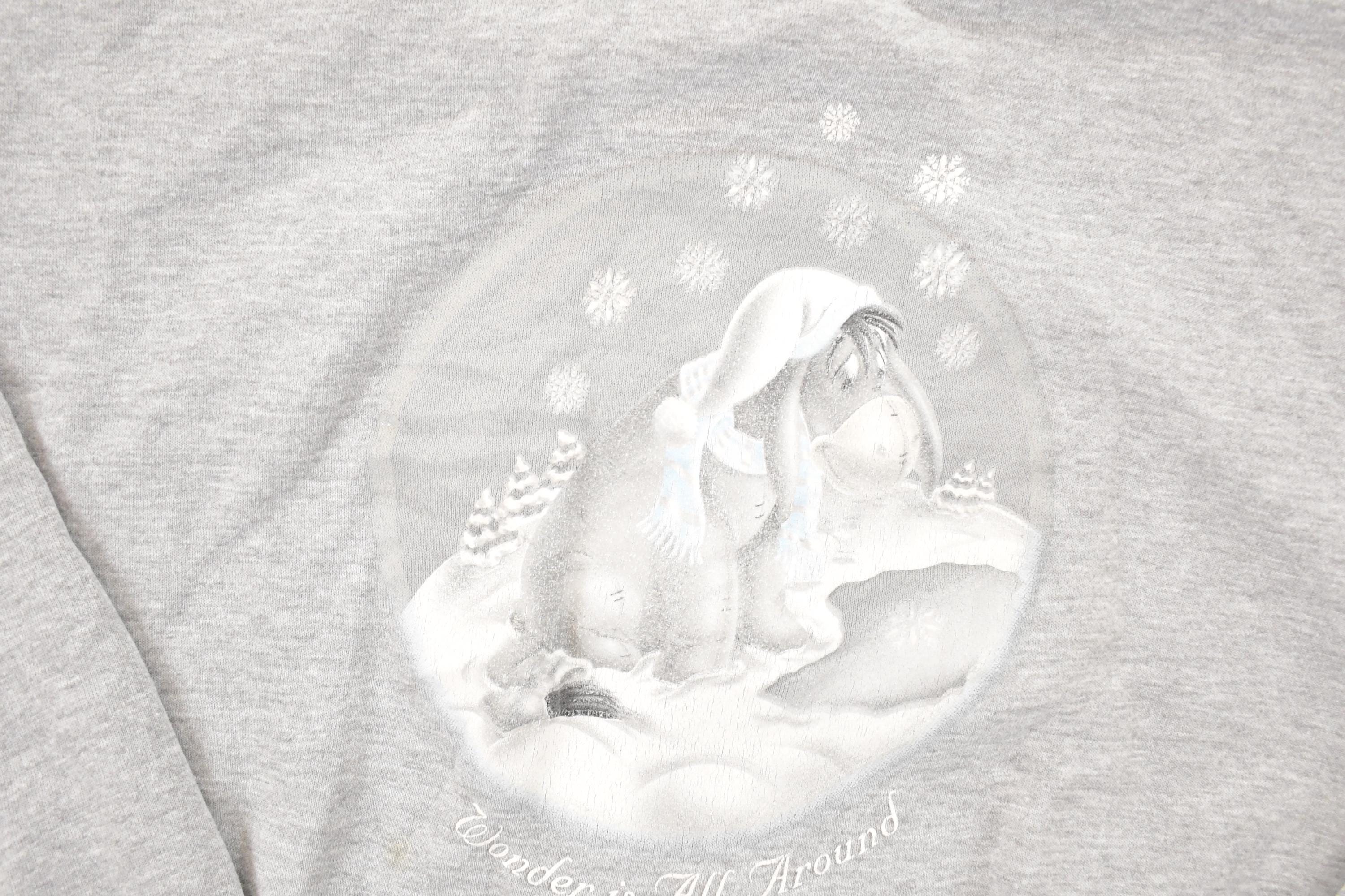 Vintage 1990s Winnie The Pooh Eeyore Christmas Disney Crewneck Sweater Men's XL