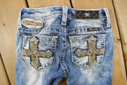 Vintage Y2K Miss Me Bedazzled Low Rise Jeans Women's 23 x 25