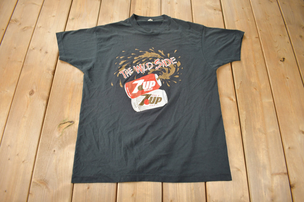 Vintage 1980s 7up The Wild Side Promo Single Stitch Graphic T Shirt Made In USA