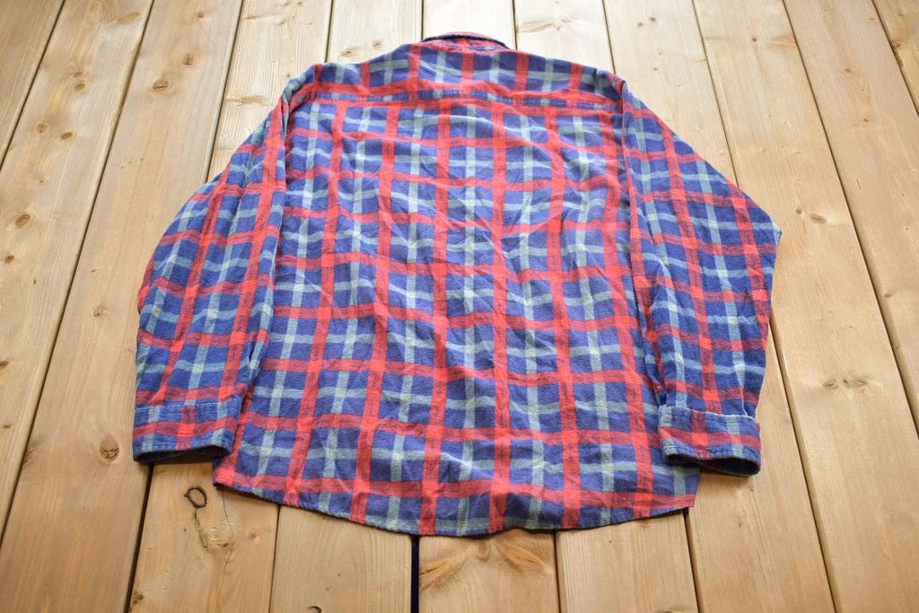 Vintage 1990s Wilderness Perfect For The Breeze Plaid Button Up Flannel Cottage Shirt