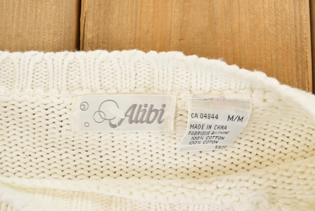 Vintage 1990s Alibi Knit Floral Sweater Women's Medium