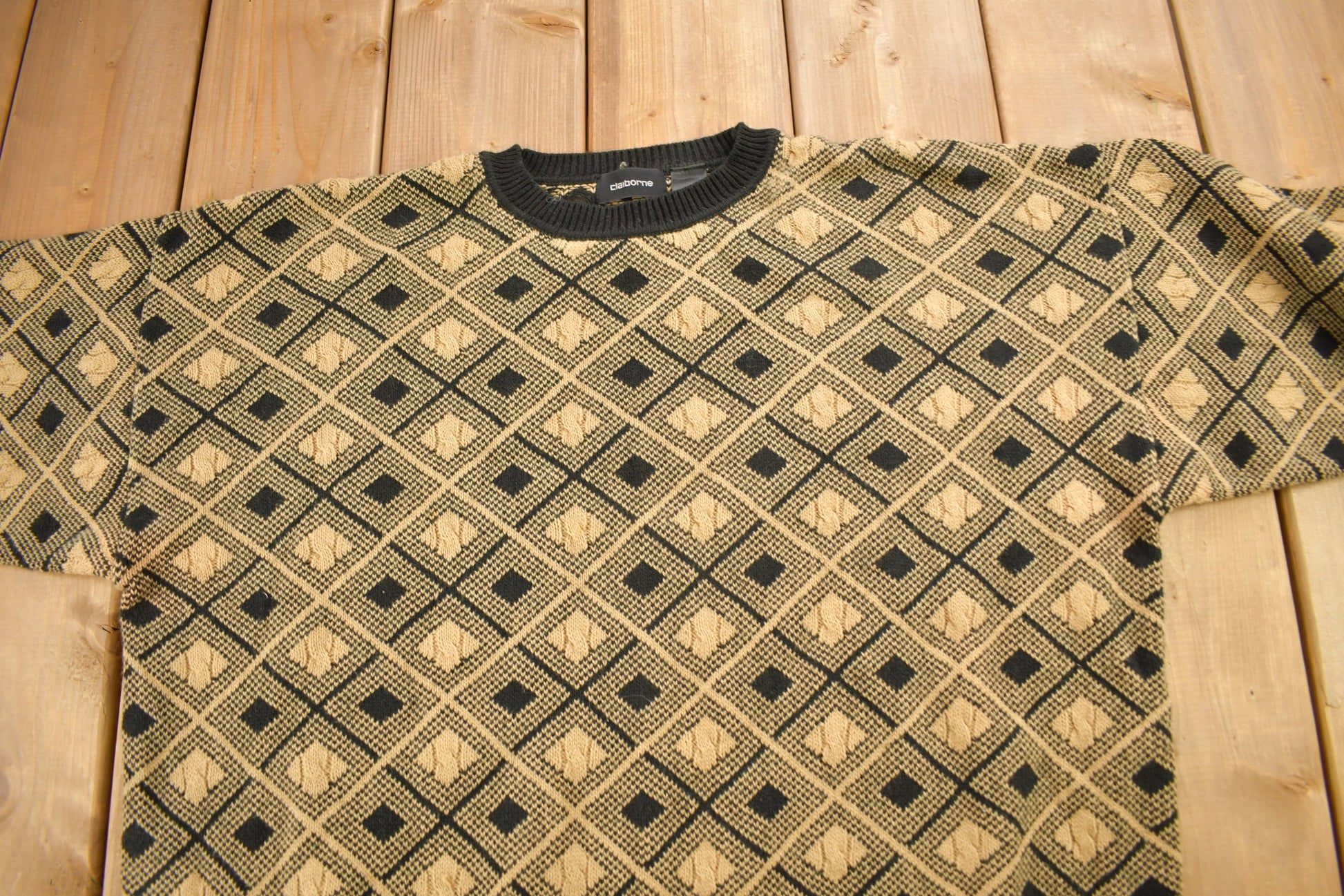 Vintage 1990s Claiborne Knitted Crewneck Sweater