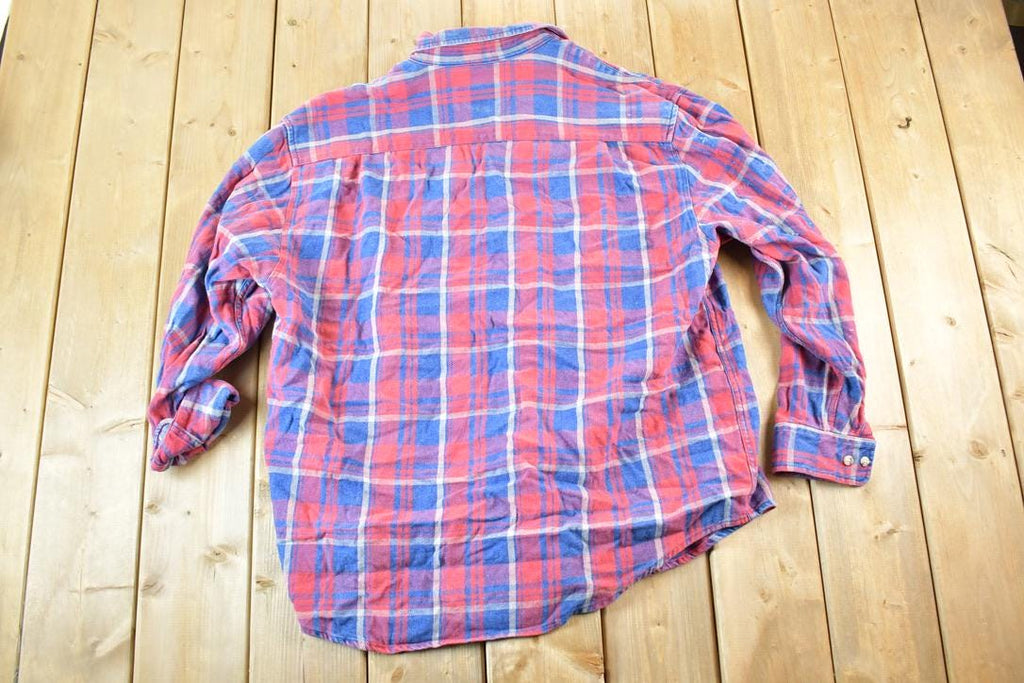 Vintage 1990s Eddie Bauer Plaid Button Up Shirt Mens L