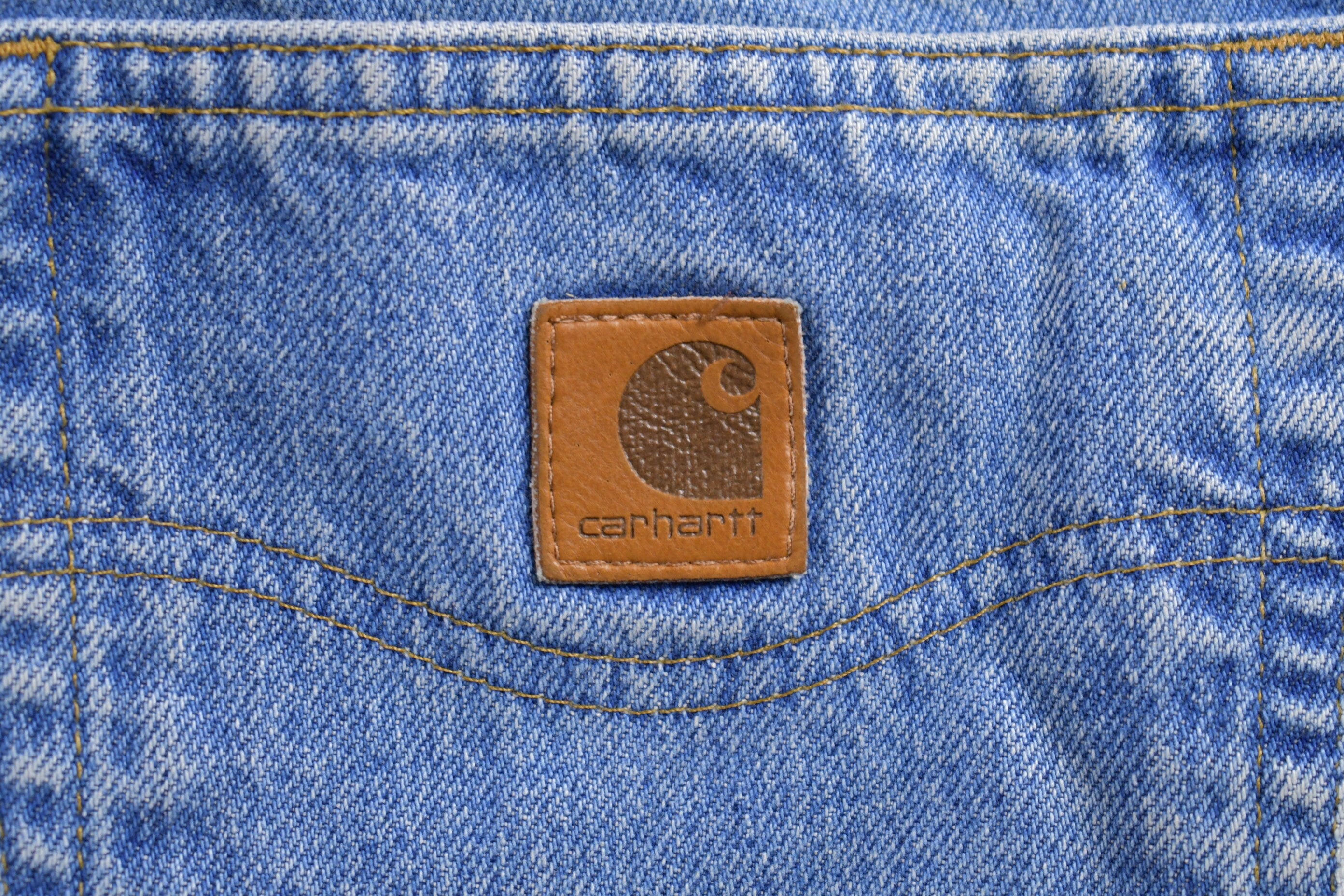 Vintage 1990s Carhartt Mid Wash Denim Jeans Size 34 x 28.5