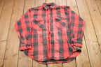 Vintage 1990s Dakota Plaid Flannel Button Up Shirt