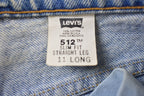 Vintage 1990s Levi's 512 Red Tab Jeans Size 28 x 33