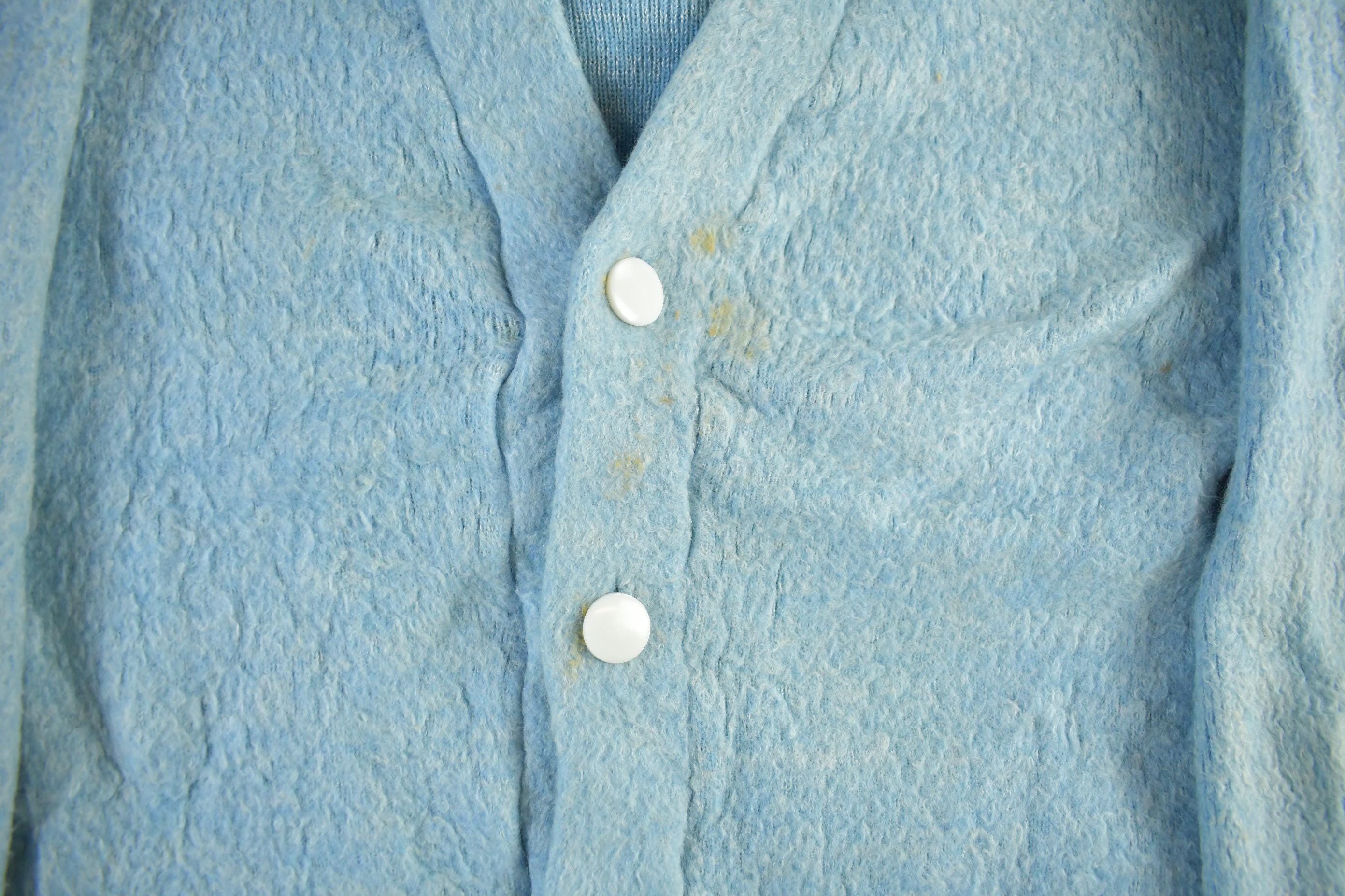 Vintage 1960s 1970s Aristo Fuzzy Knit Cardigan Sweater Women's Medium