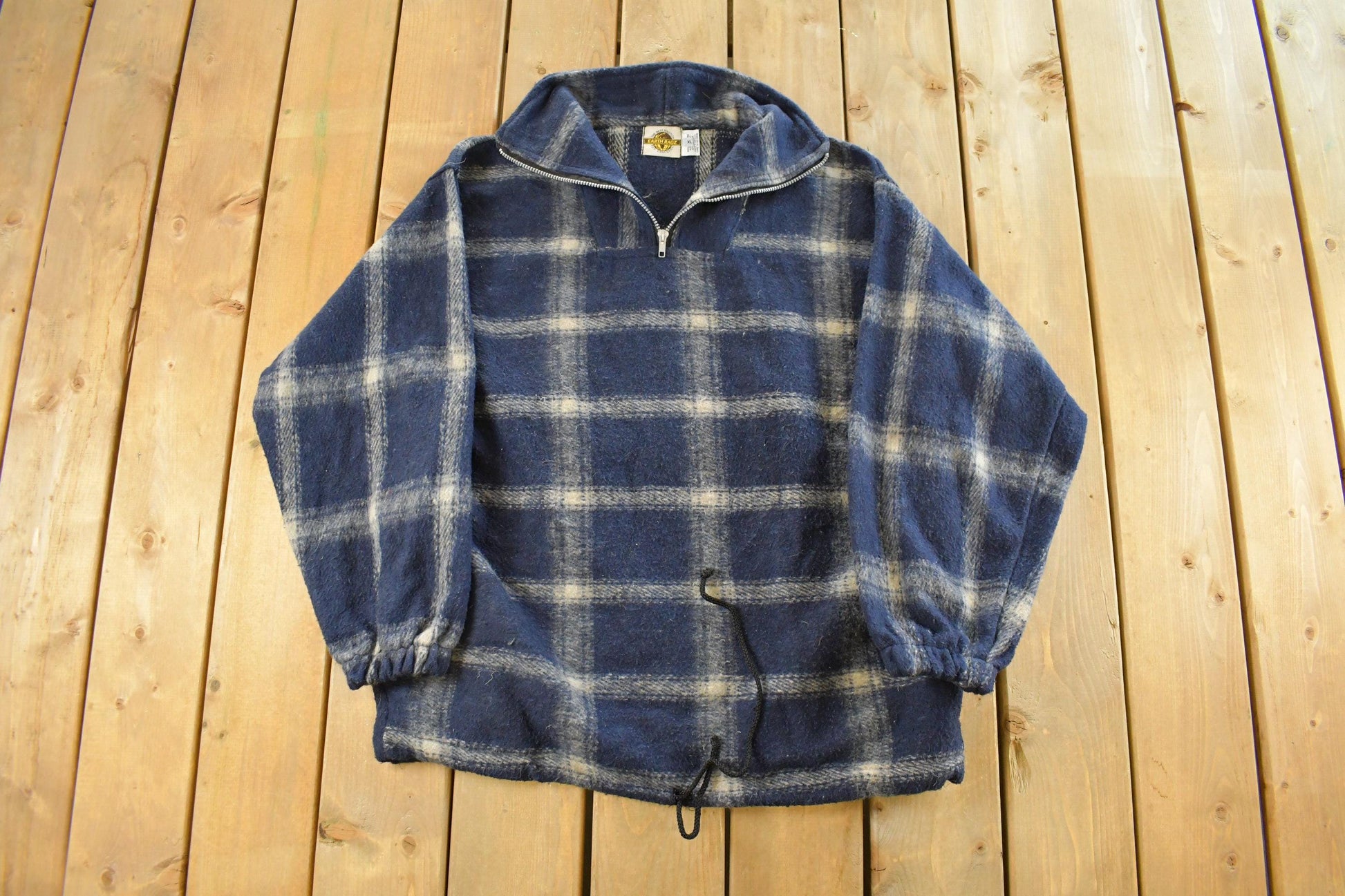 Vintage 1990's Earth Ragz Knit Baja Sweater Men's XL / Vintage 90s Boho Hippie Sweater / Outdoor / Stoner Pullover Sweatshirt