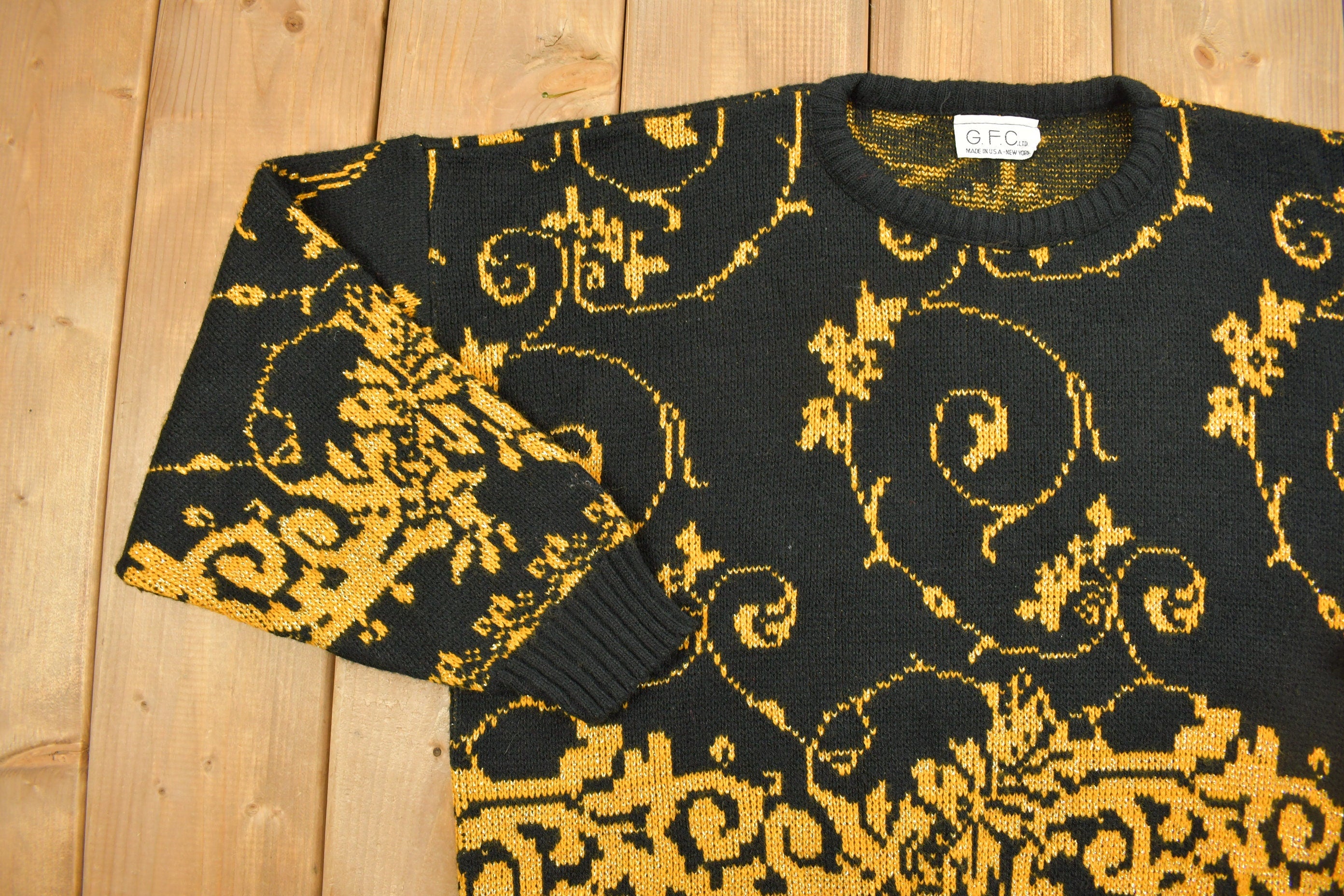 Vintage 1990s GFC Knit Crewneck Sweater