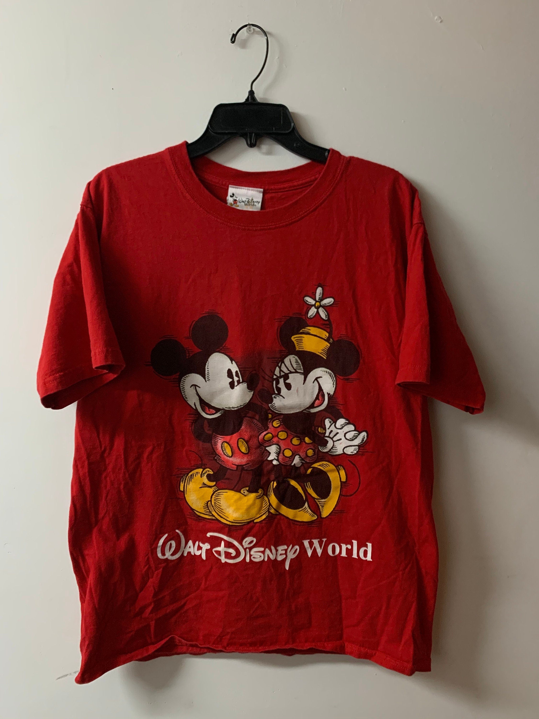 Vintage 1990s Walt Disney World Mickey & Minnie Mouse T Shirt