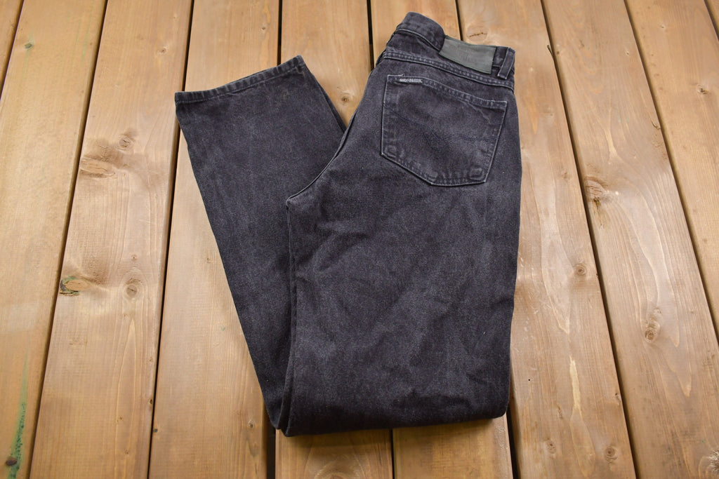 Vintage 1990's Harley Davidson Black Stonewash Jeans 32 x 34