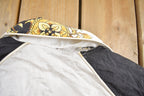 Vintage 1980s Active Frontier Abstract Golden Floral Pattern Windbreaker Jacket All Over Print