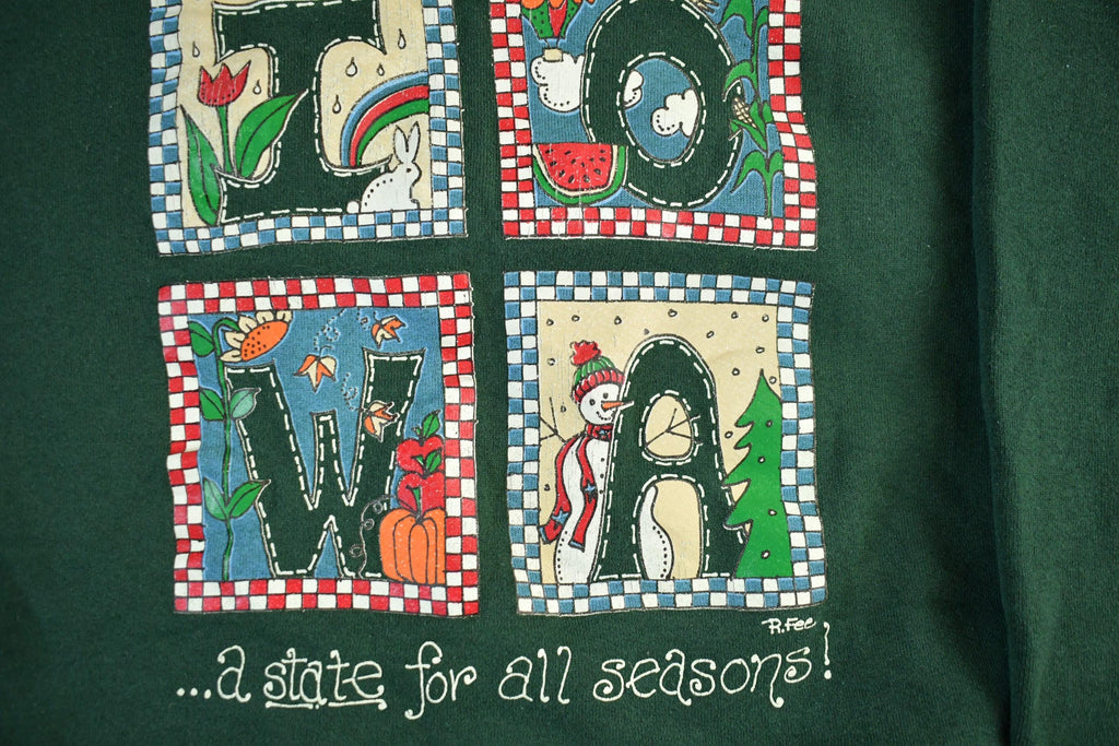 Vintage 1990s Iowa Crewneck Sweatshirt Mens Large