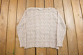 Vintage 1990s Sea Shell Knit Pattern Crewneck Sweater