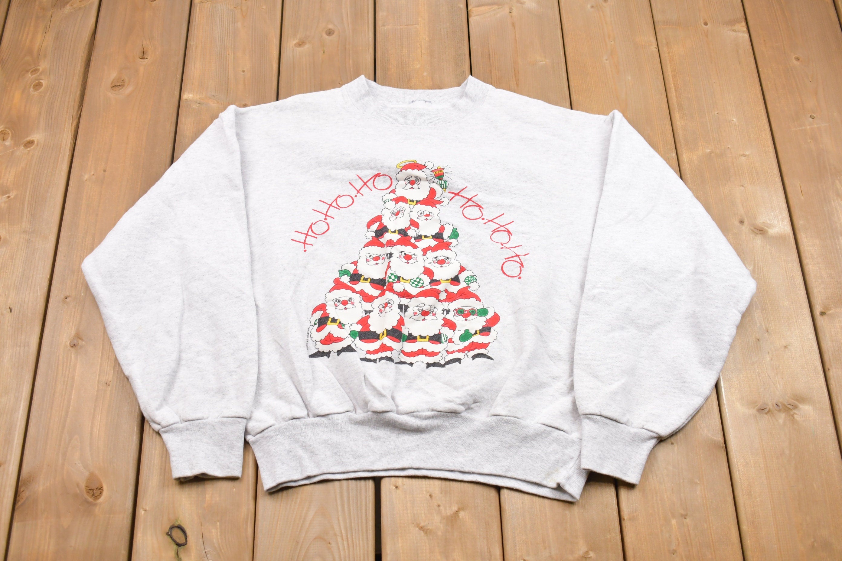 Vintage 1990s Christmas Santa Crewneck Sweatshirt