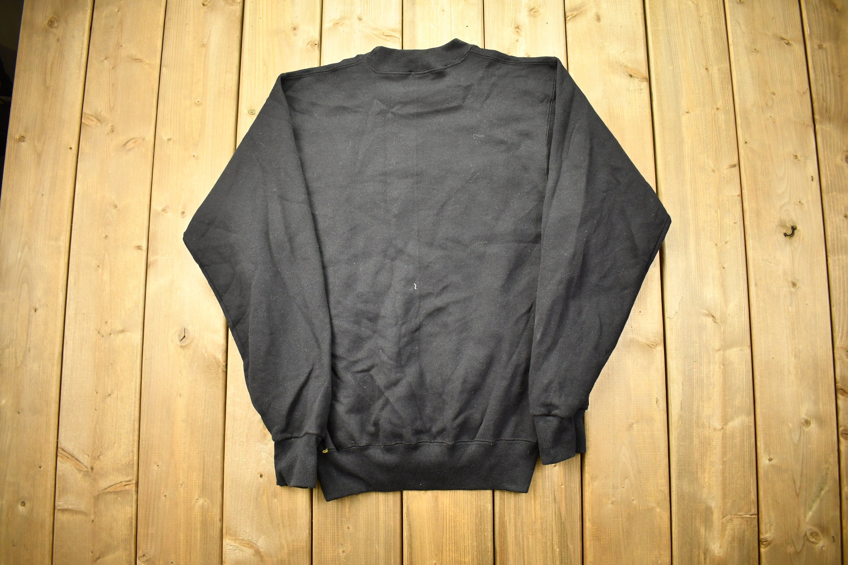 Vintage 1990s Soffee Sweats Black Blank Crewneck Sweatshirt