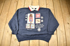Vintage 1990s Bobbie Brooks Winter Theme Collared Crewneck Sweatshirt