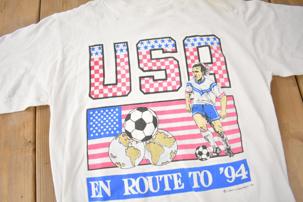 Vintage 1994 Team USA Soccer Single Stitch Graphic T Shirt Made In USA