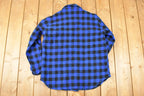 Vintage 1980s Woolrich Classic Plaid Flannel Button Up Shirt Men's L
