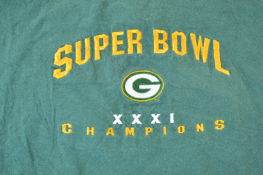 Vintage 1990s Green Bay Super Bowl Champions NFL Graphic T-Shirt
