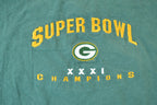 Vintage 1990s Green Bay Super Bowl Champions NFL Graphic T-Shirt
