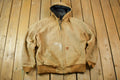 Vintage 1990s Distressed Carhartt Blanket Lined Hooded Jacket