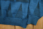 Vintage 1990s Entourage Knit Abstract Pattern Crewneck Sweater