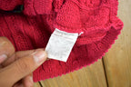 Vintage 1990s Floral Knit Cardigan Sweater Vest Women's Small
