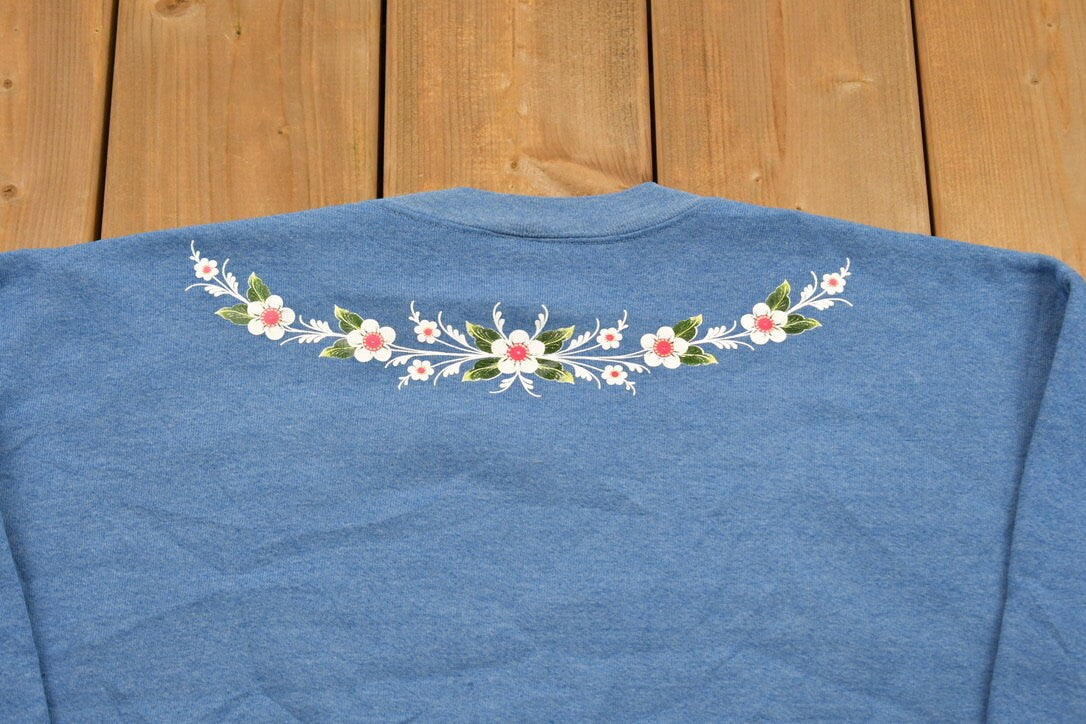 Vintage 1993 Cute Floral Crewneck Sweater