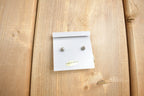 Vintage 1980s Black White & Gold Earrings
