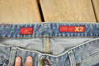 Vintage Y2K X2 Low Rise Flare Denim Jeans Women's 30 x 32 / Bell Bottoms / Distressed