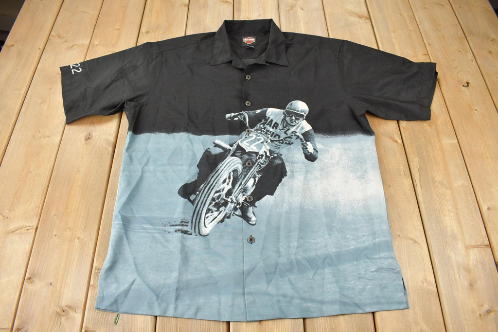 Vintage Y2K Harley Davidson Motorcycles Button Up Shirt