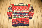 Vintage 1990s Heirlooms Hand Knit Cardigan Sweater