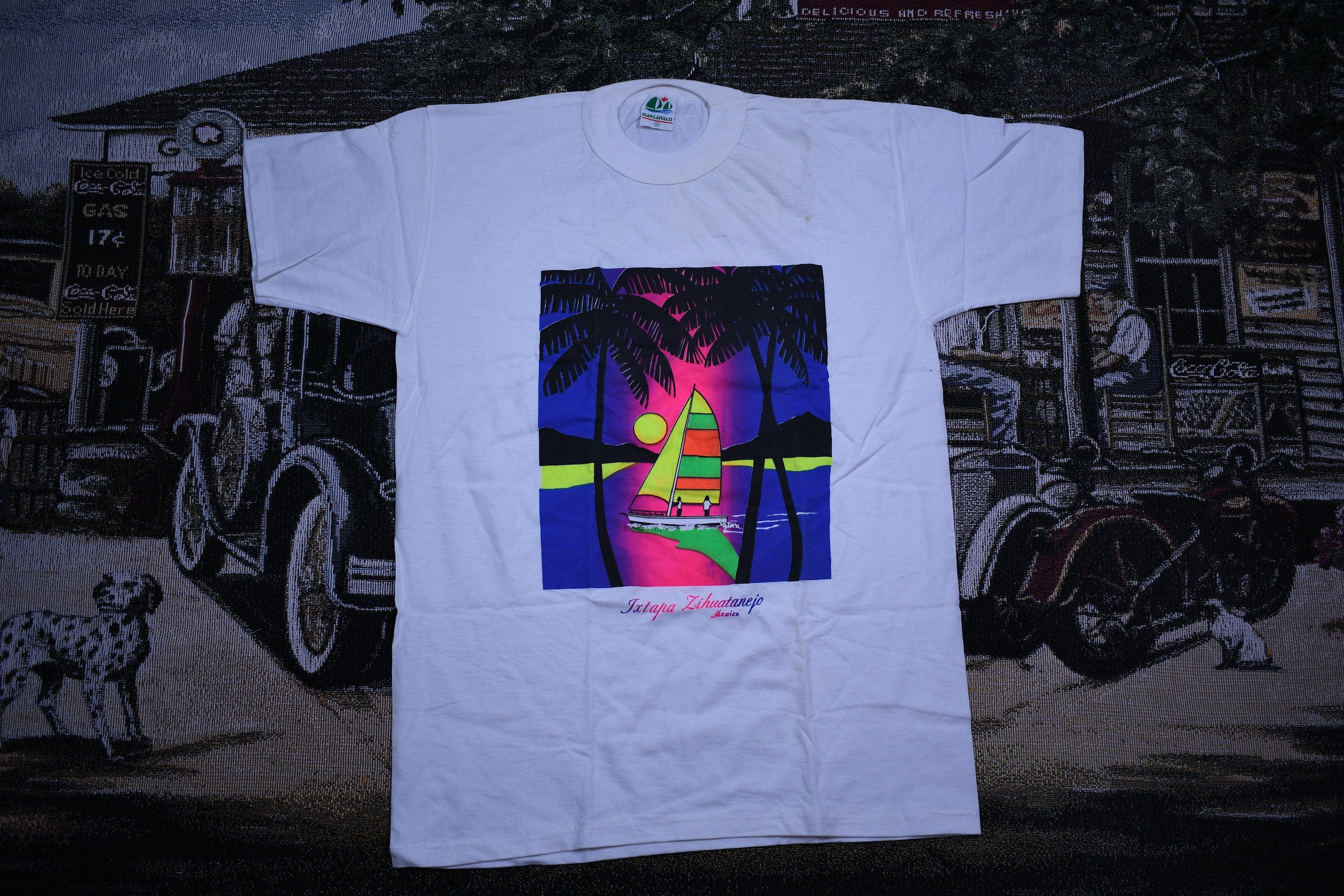 Vintage 1990s Mexico Graphic Souvenir T Shirt