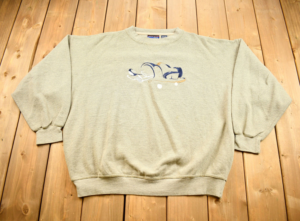 Vintage 1990s Golfing Graphic Embroidered Crewneck