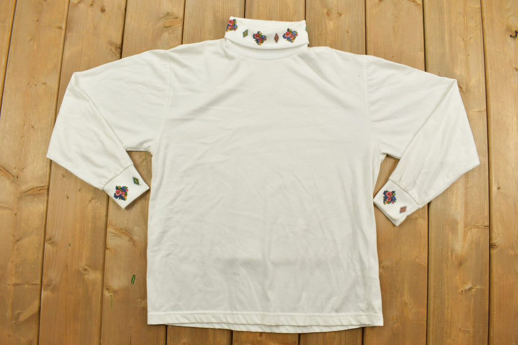 Vintage 1990s Lucia Floral Plain Crewneck