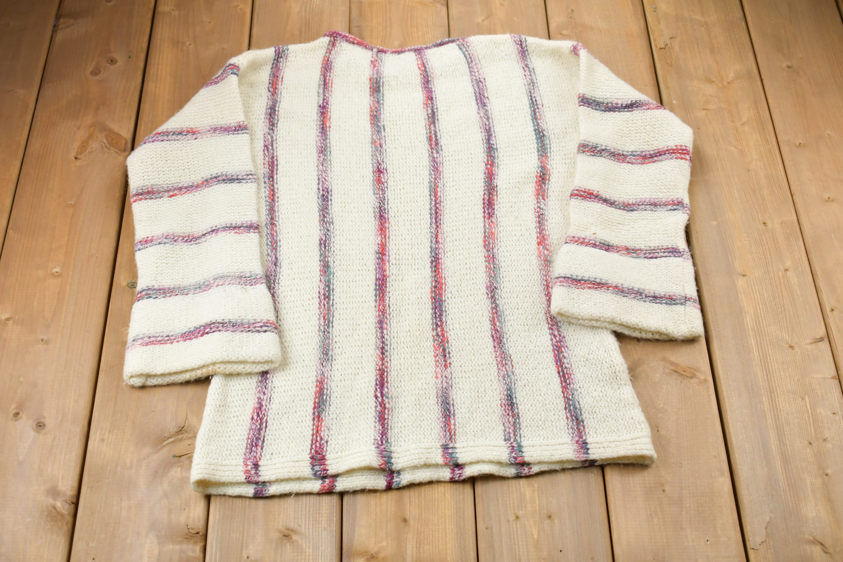 Vintage 1980s Striped Knitted Sweater