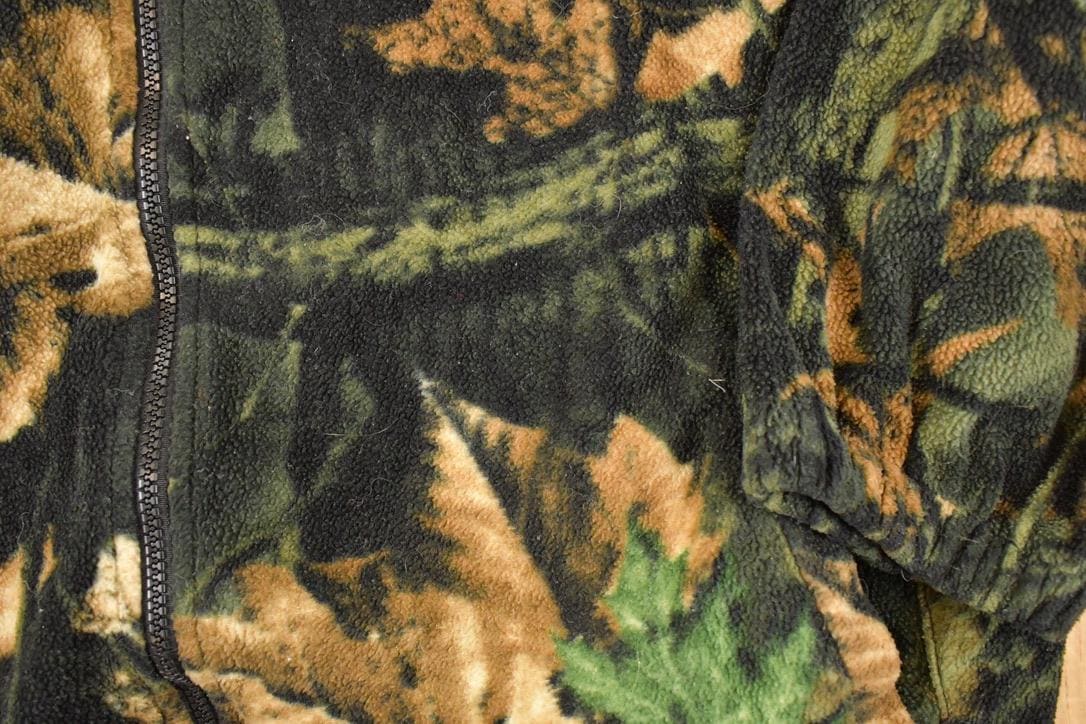 Vintage 1990s Trail Crest Realtree Camo Fleece Outdoorsman Sweater Mens XL