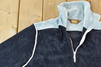 Vintage 1990s Tundra Quarter Zip Collared Velour Sweatshirt  90s Crewneck  Streetwear