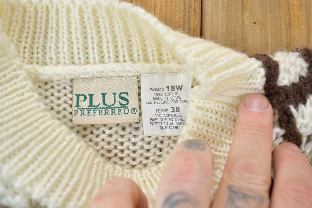 Vintage 1990s Plus Prefered Knit Crewneck Sweater