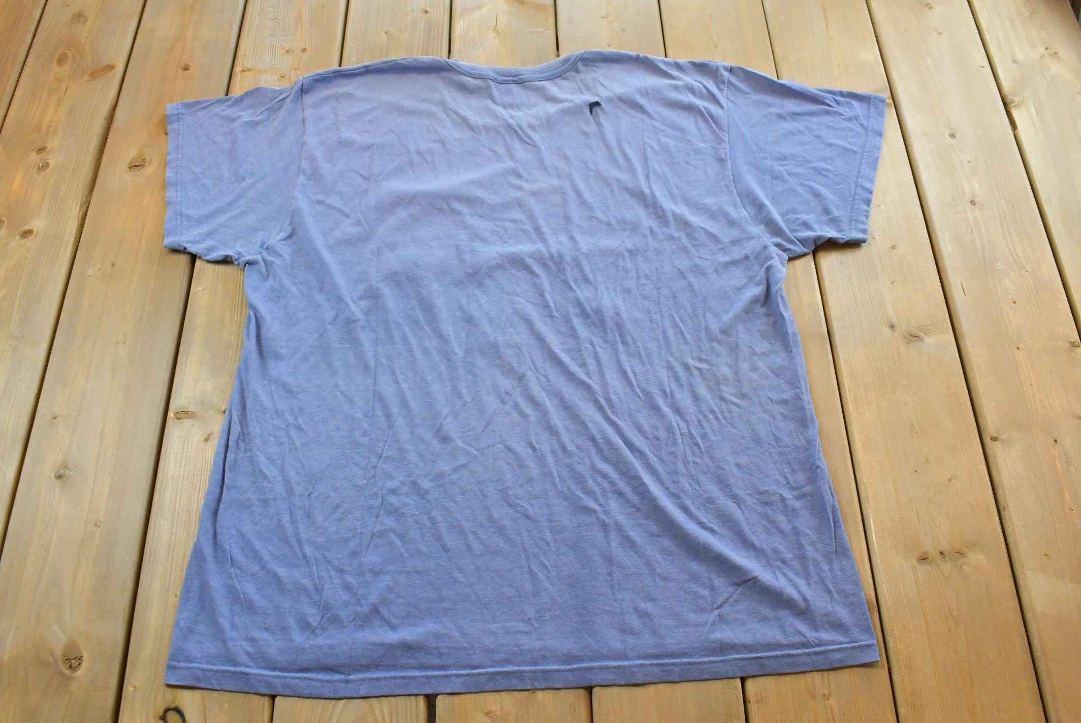 Vintage 1990s FotL Golden Blend Blank Blue Pocket T-Shirt Mens M /