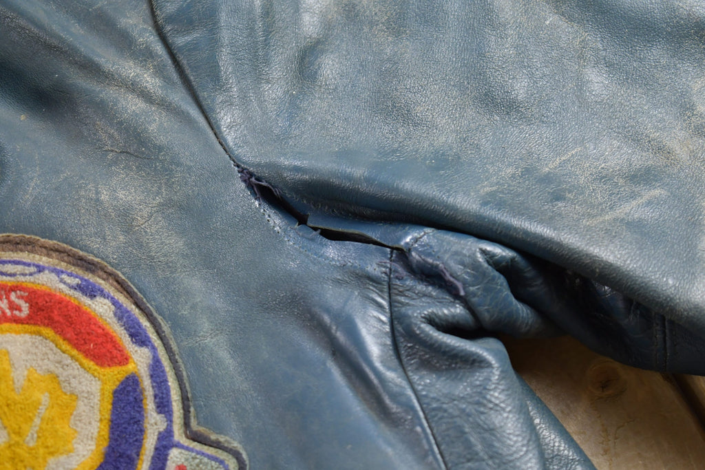 Vintage 1980s Molsons Maintenance Barrie Leather Jacket