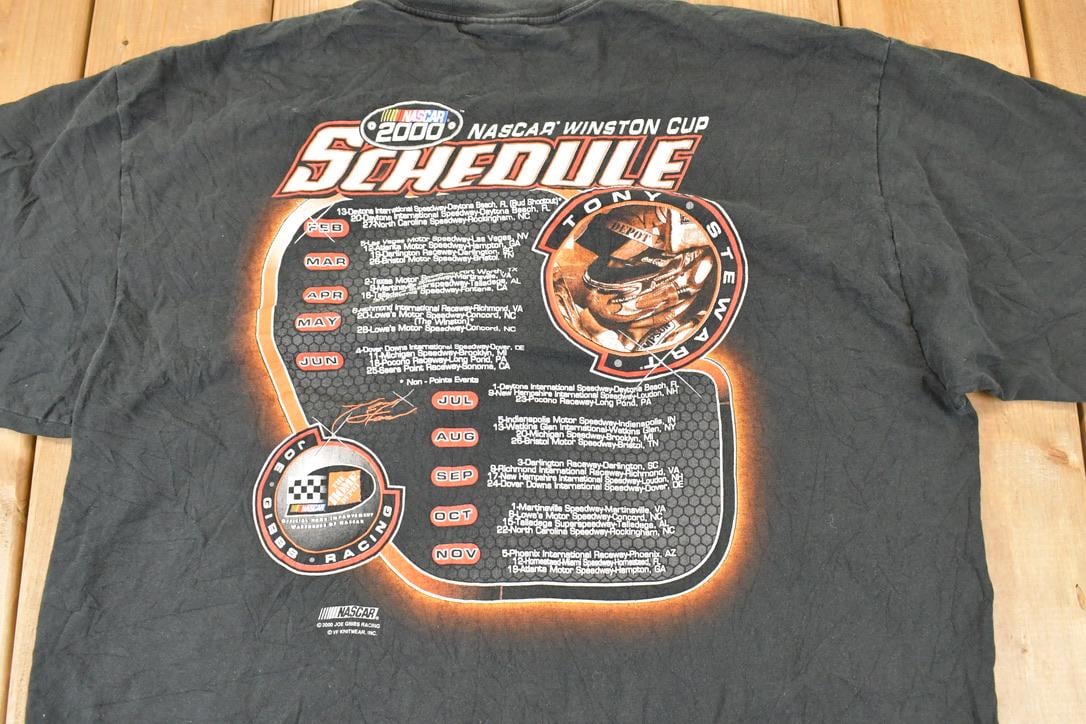 Vintage Y2K Ty Stewart Souvenir Nascar Winston Cup Travel T-Shirt Men's XL