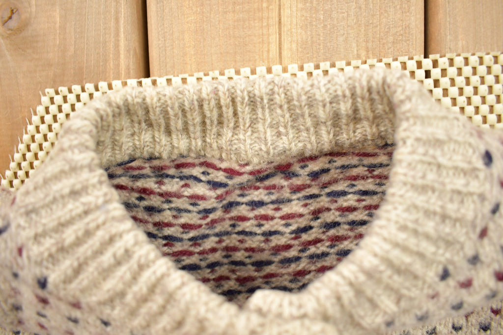 Vintage 1980s Heart Theme Knitted Cardigan Sweater