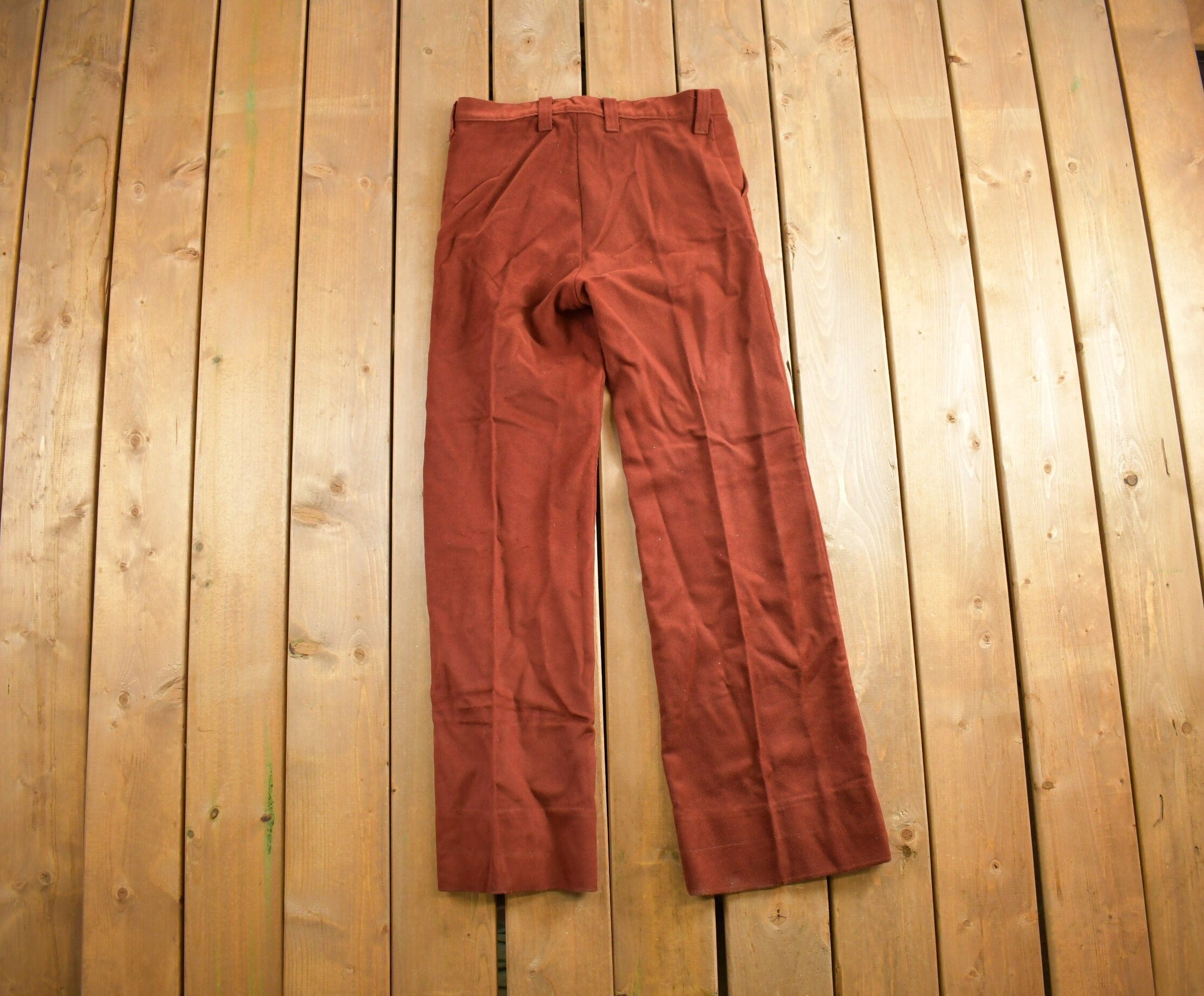 Vintage 1980s Suede Bootcut Pants Jeans Size 32x32